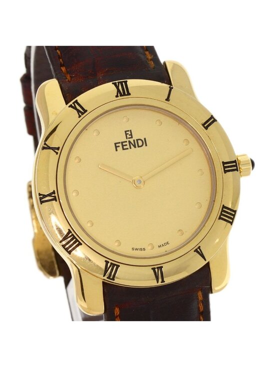 Fendi Round Face Watch Leather main image 12